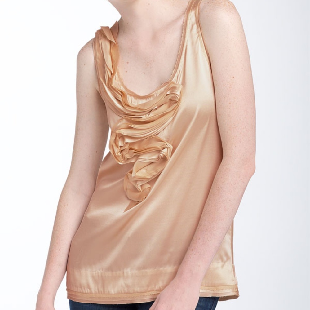 DIANE von FURSTENBERG IMARA CHAMPAGNE TOP  - 10